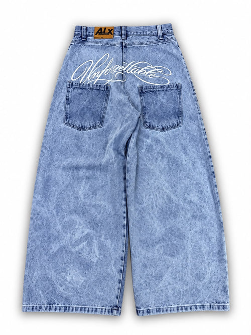 BAGGY GEAN AZUL BORDADO