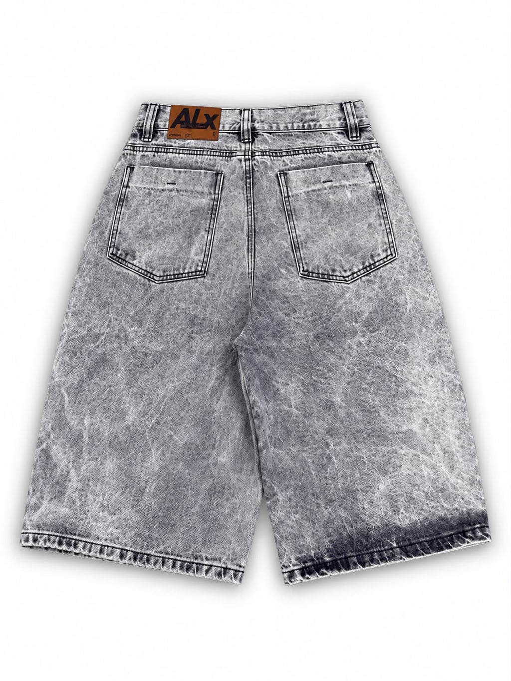 SHORT GRIS BORDADO