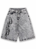 SHORT GRIS BORDADO